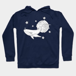 White whale among the stars Hoodie